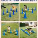 Dog Agility Course Backyard Set, Dog Agility Hurdle Cone Set with Height Adjustable Crossbar for Rehabilitation & Beginners, Dog Agility Equipment for Dog Obstacle Course - 18 Inch