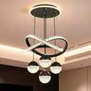 Pendant Light Kitchen Island Modern LED Chandelier for Dining Room, 16"
