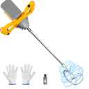 Cordless Cement Mixer for Dewalt 20v Battery, 1200W Electric Concrete Mixer, Portable Mortar Mixer with 6 Speed, Handheld Mud Mixer for Mortar, Fodder, Paint, Plaster, Thinset
