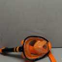 Full Face Snorkel Mask for Adults Teen, Snorkeling Gear with Detachable Camera Mount,Panoramic 180 View, Anti-Fog Anti-Leak Snorkling Set for Man and Women (Black Orange-L/XL)