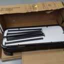 OIOG Console Table with Drawers, Modern Sofa Table with Wood Grain Tabletop, Entryway Table with Storage for Livingroom, Makeup Vanity Desk for Bedroom, Small Computer Desk with 2 Drawers, Brown, Black