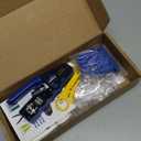 Rj45 Crimp Tool Kit Pass Through and Standard Cat6 Cat6A Cat5 Cat5e rj45 Crimping Tool with 50pcs rj45 Cat6 Pass Through Connectors, 20pcs Covers, 1 Network Cable Tester, 2 Wire Strippers, 1 Cutter
