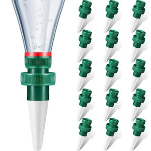 Patelai Terracotta Plant Watering Spikes Self to Use with Cola Bottles Houseplant Watering Stakes Automatic Irrigation System(15 Pack,White)