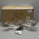 Black Gold Bathroom Light Fixtures Above Mirror, Modern Vanity Lighting with White Glass Globe Shade 3-Light Farmhouse Wall Sconce (3 Lights-22.4in)