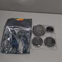 Gas Stove Burner Caps Set, Cooker Hat Set Suitable for Most Gas Stove Burners, 1 Large, 1 Small, 2 Middle