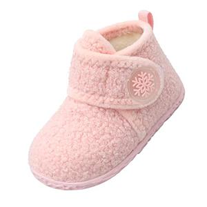 LeIsfIt Toddler Slippers Boys Girls House Slippers Kids Winter Boots Warm Lightweight House Shoes Non-slip Indoor Slipper Shoes Pink 4-5 Infant