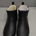 Women's Rain Boots with Plush Lining Chelsea Boots Women Snow Boots for Women Lightweight Rubber Boots Winter Ankle Rain Boots Non-slip Waterproof Outdoor Work Shoes, Fishing, Gardening Black, Size: 11