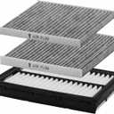 Comb Engine Cabin Air Filter Kit for Kia Carnival 3.5L 2026 2025 2024 2023 2022 (Except Hybrid) (Cabin Filters Located Rear under the Hood & Glove Box)