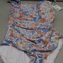 B2prity Womens One Piece Swimsuit Retro Square Neck Tummy Control Bathing Suits Ruched Modest Full Coverage Swimwear(Pink Floral), Free Size