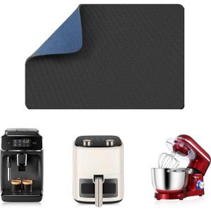 LOPNUR 14"x10" Small Appliance Slider, Appliance Sliders for Kitchen Appliances, 360 Rotating Sliding Tray for Coffee Maker, Heat Resistant Mat Cut to Fit Stand Mixer Air Fryer Microwave, Blue
