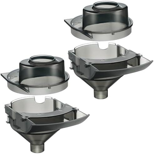 Dunkive 2 Sets Baby Formula Dispenser Replacement Funnel Compatible with Baby Brezza Replacement Parts Funnel and Cover, Grey