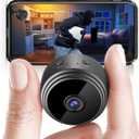 2025 Upgraded Small Camera Wireless Indoor - WiFi Small Cameras Wireless - 1080P HD Home Security Camera Vision (Black)