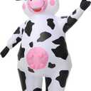 Arokibui Inflatable Cow Costume Funny Blow up Animal Costume Cow Suit for Cosplay Party Christmas Halloween Parade Carnival Festiva Suit
