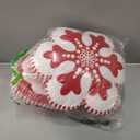 Lanpn Christmas Throw Pillows Set of 3, Christmas Decoration Winter Throw Pillows Snowflake Santa Claus Xmas Tree Cuhsion for Sofa Living Room Bedroom Xmas Decor (Red)