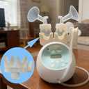 Bottle Holder&Hose Organizer for Spectra S1 Breast Pump (Old Version Circular Hole)-Detachable Magnetic Mount with Tubing Wrap Arm-Space-Saving Pump Accessories, Easy No-Clip Installation.