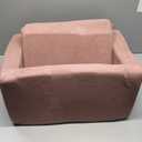 ZICOTO Comfy Kids Chair for Toddler - Stylish 2 in 1 Lounger Made of Memory Foam Easily Unfolds Into a Soft Baby Couch to Nap On - Modern Fold Out Sofa for The Little Ones (Pink)