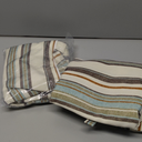 TWLEAR Patio Chair Cushions 19 x 19 x 3 Inch, Outdoor Cushions for Patio Furniture, Water Repellent Outdoor Seat Cushions with Straps Garden Sofa Couch Pads, Set of 2,Stripe Onyx