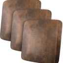 Leather Look Couch Cushion Covers Sofa Seat Slipcovers Sets Couches Furniture Protector for Sectional Armchair Loveseat Pets Kids Stretch Spandex Fabric (3 Cushion XL Sofa, Brown)