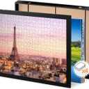 ALL4JIG Premium Wooden Puzzle Picture Frame with 4-Puzzle Storage Capacity for 1000 Piece Puzzles, Tool-Free Easy Assemble Display, Non-Glue Mounting Kit & Hanging Hardware Included (27" x 20")