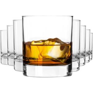 Whiskey Glasses Set of 8,11oz Premium Old Fashioned Whiskey Glass