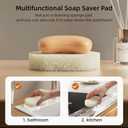 2-Pack Soap Dishes for Bathroom Bar Soap, Plastic Soap Dish with Sponge Drainage Layer, Bar Soap Dish Holder Keeps Soap Dry Easy Cleaning for Bathroom Sink & Shower