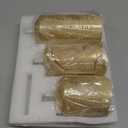 Eywamage Gold Flameless Pillar Candles with Remote, Flickering LED Wax Candles Battery Operated Set of 3