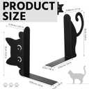 Geelin Peeping Cat Metal Bookends Set of 2 Cute Book Ends for Shelves Decorative Bookshelf Home Office Desk Bookshelf Decor Gift for Cat Lovers and Reading Enthusiasts