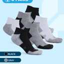 Doctor's Select Bamboo Viscose Ankle Diabetic Socks for Women & Men - 6 Pairs Viscose Bamboo Socks Woman, Low Cut Non Binding (Medium, 2 Black/2 White/2 Gray - 6 Pairs)