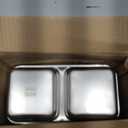 4Pcs 304 Stainless Steel Bento Boxes, 2 Compartments Portable Food Storage Containers Snack Boxes with Lids, Divided Meal Prep Lunch Box Food Container Dishwasher Safe (4PCS-Ocean Blue)