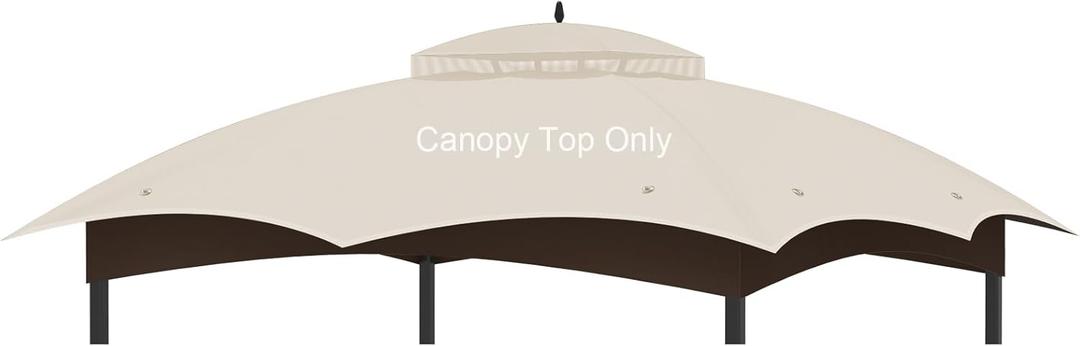 Replacement Gazebo Canopy Top Cover for 10 x 12, Double Tiered Waterproof Canopy Roof for Lowe's Allen Roth Gazebo #GF-12S004B-1(Beige)