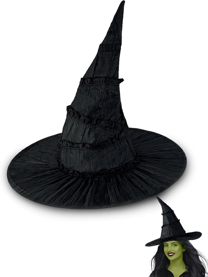 Elphaba Hat Witch Costume Black Witches Wizard Hats Stuff Gifts Glasses Accessories Merch for Women