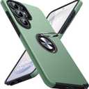 JAME for Samsung Galaxy S26 Ultra Case, Dual Layer Military Grade Heavy Duty Shockproof Cover, Ring Holder Stand Kickstand, Slim Protective Phone Case for Samsung Galaxy S26 Ultra 6.9", Alpine Green