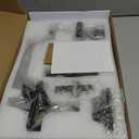 Dairazan Matte-Black Modern Front Door-Handle - Entry Door Lock with 3 Keys Single Cylinder Deadbolt, Exterior Door Lever Set, Indoor and Outdoor Handle, Reversible for Left and Right Hand