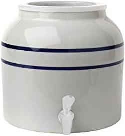 New Wave Enviro Porcelain Water Dispenser, Classic Blue Stripe