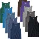 Andrew Scott Men's A Shirt Tanks | Cotton Tank Top Athletic Undershirts | Multi Packs & Colors (Medium)