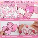 2 x party greeting Valentines Day Bulletin Board Set Valentines Pink Bow Classroom Decorations Pink Theme Very Cutesy Sweet Loved Paper Cutouts Bulletin Board for School Office Home Wall Decor Supplies