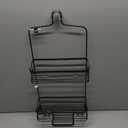 Bath Bliss Aztec Hanging Shower Caddy | Bathroom Storage & Organization | Shower Head Hang | Holds Large Bottles | Accessory Hooks | Suction Cup Backing | Matte Black