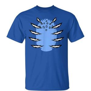 Halloween Costume Blue Tiger Diy Group Matching T-Shirt, Size L