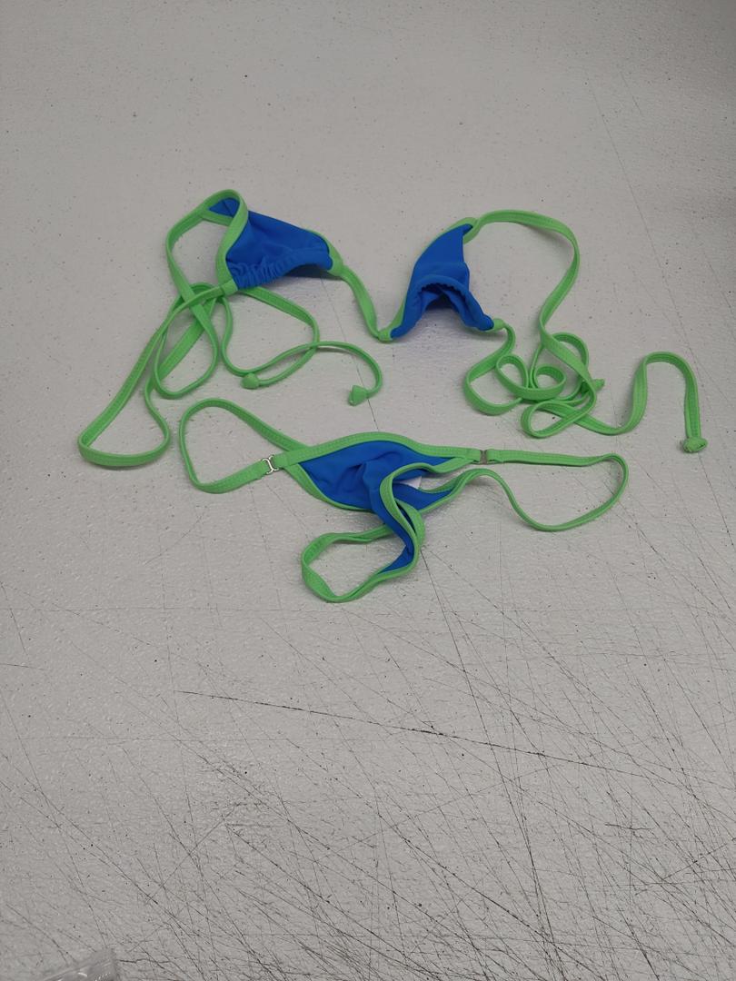 SHERRYLO Micro Bikini Extreme G String Thong Bikinis Sexy Mini Bathing Suit for Women Womens Swimsuits Microkini Swimsuit S, Blue Green