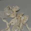 2 Pack French Silky Bow Curtain Tiebacks, Elegant Lace Ribbon for Curtains Decorative Rope Accessories Home Dcor (White,2)