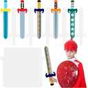 Harloon 24 Sets DIY Swords for Kids Blank Sword Make Your Own 20 Inch Long Craft to Decorate Handmade Painting Paper Cutouts for Knight Favor Supplies Decoration School Play Castle Activities