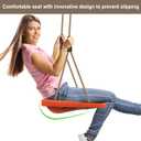 SELEWARE Heavy Duty Swing Seat for Adults Kids Tree Swing with Weather Proof Ropes Swing Set Accessories for Backyard Patio Garden Playground, Height Adjustable Orange