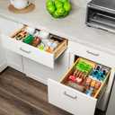 ClearSpace Plastic Pantry Organization and Storage Bins with Removable Dividers XL Perfect Kitchen / Refrigerator/ Cabinet Organizers, 2 Pack