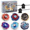 Gyros 6 Pieces Pack, Battling Tops Metal Fusion Starter Set with Stickers Two Launchers Gift Idea Toys for Boys Kids Children Age 6+…