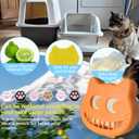 2 Sets Pet Deodorizer Kit, Odor Trap for Stainless Steel Litter Box, Eliminates Home Odors, Pet Odor Remover for Self Cleaning Cat Litter Box