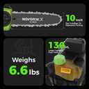 NovorikX 20V Cordless Chainsaw, 10-Inch Electric Chain Saw with 4.0Ah Battery & Charger, Auto Oiler, Tool-Free Chain Tension for Tree Trimming, Branch Cutting & Yard Work