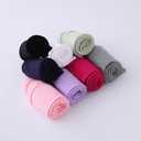 5PCS Stretchy Footless Girls' Leggings: Easy Pull-On Warm Tights 4-12 Year Olds Comfortable Heel-Free All-Day for 4-5Years