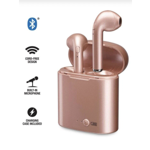 iLive IAEBT209 Truly Wireless Earbuds Bluetooth 5 With Charging Case Rose Gold