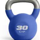 CAP Barbell 30 LB Neoprene Coated Cast Iron Kettlebell - Blue