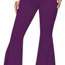Bell Bottom Jeans for Women Skinny Flared Jeans Elastic High Waisted Vintage 70s Classic Stretchy Wide Leg Denim Pants (Medium, Purple)